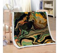 XPINGO Marble Sherpa Blanket Adults 150x200 cm Warm Fluffy Soft Microfiber Fleece 3D Throw Blanket Marble for Sofa Couch Bedspread（style 233-2）