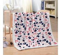 XPINGO Marble Sherpa Blanket Kids 130x150 cm Warm Fluffy Soft Microfiber Fleece 3D Throw Blanket Marble for Sofa Couch Bedspread（style 204-1）