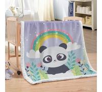 XPINGO Panda Sherpa Blanket Adults 150x200 cm Warm Fluffy Soft Microfiber Fleece 3D Throw Blanket Cute Panda for Sofa Couch Bedspread（style 261-1）