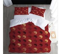 XPINGO Tai Chi Duvet Cover King 220x230 cm 3 Pieces Soft Easy Care Microfiber Bedding Set with Zipper Closure 3D Tai Chi Comforter Cover with 2 Pillowcases 50x75 cm（style 279-2）