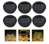 XPJBKC 6PCS Solar Light Replacement Top, 8.5CM/3.35inch Waterproof Replacement Solar Panels for Garden Lights, LED Solar Lantern Light Replacement for DIY Outdoor Hanging Lanterns Decor