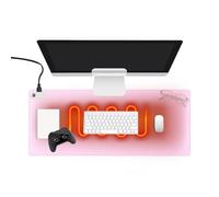 XPJBKC 80×33cm Heated Mouse Pad, Office Decor-Mouse Pad, Warm Desk Pad, Electric Heating Pad with Digital Display & 3 Heating Levels & 3 Hours Auto Shut-Off for PC Keyboard Laptop Office and Home Pink