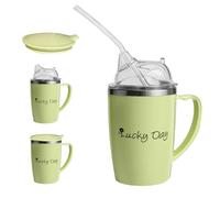 XPJBKC Adult Sippy Cups for The Elderly Non Spill, 3 in 1 Sippy Cup for Adults, 350ml Anti Choke Spill Proof Cups with Lid and 30cm Straw, Beakers for Elderly for Disabled Adults Drinking Aids