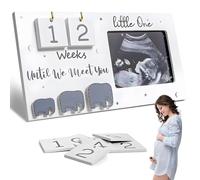 XPJBKC Baby Scan Photo Frames, Baby Scan Frame Pregnancy Announcement Gifts, Baby Ultrasound Photo Frame with Countdown Weeks, Sonogram Picture Frame Mum to be Gifts, Pregnancy Gifts for Mum Expecting