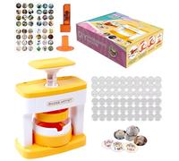 XPJBKC Badge Making Kit for Kids, 55mm Pin Maker Machine Kids, Button Maker Machine with 48 Pcs Button Parts, Press The DIY Button Press Machine, Fun Educational Craft Kit