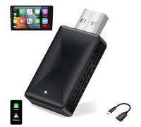 XPJBKC Carplay Wireless Adapter 2025 Upgraded, 2-in-1 Wireless Carplay for Carplay/Android Car, Plug and Play, Stable Connection Without Delay, for Cars with Wired Carplay