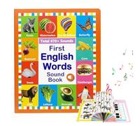 XPJBKC First English Words Sound Books, First Words Book with 470+ Words and 21 Themes, Tear-Resistant Fun Educational Toys For 2-3 Year Olds, Best Englishs Pronunciation Books for Kids, Beginners
