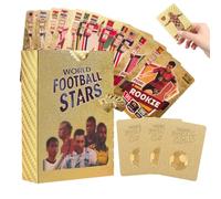 XPJBKC Football Star Cards, 55 PCS 2025 Premier League Football Super Stars Cards, Gold Foil Limited Edition Football Cards, World Cup 2025 Collectible Football Star Cards, Football Cards for Fans