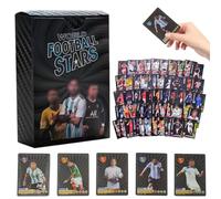 XPJBKC Football Star Cards, 55 PCS 2025 Premier League Football Super Stars Collectible Cards, Black Limited Edition, World Cup 2025