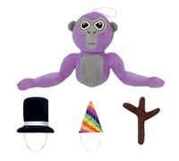 XPJBKC Gorilla Plush, Soft Gorilla Plush Toy, Cute Cartoon Sensory Toy Huggable, Collectible gorilla Monkey plush Stuffed for Fans & Kids Birthday Easter Christmas (Purple)