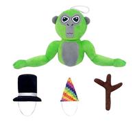 XPJBKC Gorilla Plush, Soft Gorilla Plush Toy, Cute Cartoon Sensory Toy Huggable, Collectible gorilla Monkey plush Stuffed for Fans & Kids Birthday Easter Christmas (Green)