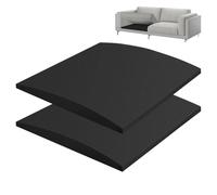 XPJBKC Sofa Cushion Support, 2 Pack 50 x 50cm Sofa Saver Furniture Seat Support Foam, High-Density Curve Sponge sofa support Pad, Upholstery Sag Repair Padding for Seat Cushions, Black