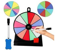 XPJBKC Wheel of Fortune, Spinning Prize Wheel with 3 Turns, Eraser and Marker Pen, 15 x 20 cm Acrylic Wheel of Fortune for Spinning, Spins the Wheel of Fortune for Party, Word, Carnival