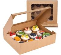 XPJYUA Bakery Boxes with Clear Window 12 Mouthed Packaging Boxes, Cupcake Containers, Holding A Large Amount of Pastries for Baking, Birthdays
