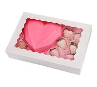 XPJYUA Bakery Boxes with Clear Window Multi Bakery Boxes With Window, Cookie, Auto-Popup Treat For Pies, Muffins, Donuts And Pastries(White30pcs)