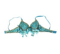 XPJYUA Belly Dancer Top Women Sexy Belly Dance Sequin Beaded Bra Top Belly Samba Dancing Costume Tassels Dance Shiny Bra Belly Dance Wear Costume Suitable for Women(A 2)