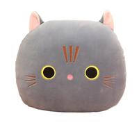 XPJYUA Cartoon Plush Hand Pillow Arrive 30cm Plush Toys Cartoon Animal Cat With Hand Warmer & Blanket Dolls Cushion Stuffed Soft Pillow For Women(Grey,30cm with blanket)