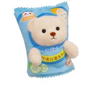 XPJYUA Cartoon Plush Hand Pillow Creative Cartoon Potato Chip Snack Pack Lina Bear Panda Hand Warmer Throw Pillow 2 In 1 Cute Teddy Doll(Blue bear)