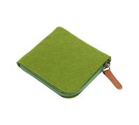 XPJYUA Mini Coin Purse 2 pcs Felt Mini Coin Purse Simple Zipper Kid Storage Pouch Money Pocket Solid Color Key Bag Women Men Cute Wallet Retro(Color 3)