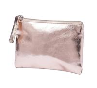 XPJYUA Mini Coin Purse 3 Pcs Mini PU Leather Wallet Coin Purse Key Bag Holder Pocket Storage Transparent Zipper Waterproof Portable Thin Pouch(12.2x8cm Pink)