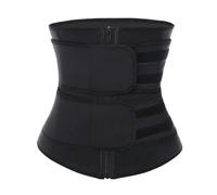 XPJYUA Postpartum Belly Wrap Postpartum Belly Band Sauna Sweat Belt Sweat to Lose Weight Women Waist Trainer Slimming Female Fat Burning Belt Girdle(Size:XL) Black