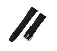 XPJYUA Rubber Watch Straps Quick Relase Silicone Rubber Watch Strap 20mm 22mm Sports Watchband Black Green Orange Blue Wristband Bracelets(Black,22mm)