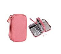 XPJYUA Travel Electronic Organizer 1pc Travel Portable Digital Product Storage Bag USB Data Cable Organizer Headset Charging Treasure Box(Pink)