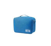 XPJYUA Travel Electronic Organizer Multi-Functional Large Capacity Waterproof Digital Electronic Organizer USB Data Line Charger Headphone Wire Travel Storage Bag(Blue)