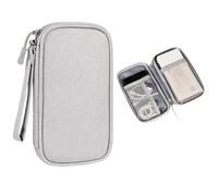 XPJYUA Travel Electronic Organizer Multi-Layer Digital Accessory Storage Bag Dust Proof Power Supply Hard Disk Protective Cover Bank Data Cable(Single Layer Gray)