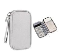 XPJYUA Travel Electronic Organizer Portable Cable Organizer Waterproof Storage Bag for Power Bank Digital Case Earphone Oxford Cloth Holder(Grey)