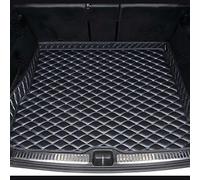 XPKLTXZW Car Boot Liners Mats for Polestar 4 2023 2024 2025, Custom Leather Rear Trunk Carpet Protector Liner Cargo Pad Luggage Tray Anti Slip Anti Scratch Interior Accessories,C/Black-Blue
