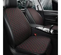 XPKLTXZW Car Seat Covers Full Set for Peugeot 308 SW P5 T9 2014-2025, Custom Front and Rear Cushion Pad Linen Fabric Breathable Anti-Slip Seat Protector Auto Interior Accessories,Black-Red