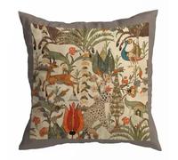 xpkvdsq Cushion Covers 50x50cm Retro Forest Animals Luxury Decorative Square Throw Pillow Case with Invisible Zipper, Soft Decorative Cushion Cover for Sofa Bedroom Pillow Shell