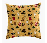 xpkvdsq Decorative Cushion Covers Christmas Candles Snowflakes Sofa Cushion Covers,Soft Washable Square Cushions Decorative Pillows With Invisible Zipper For Couch Bedroom Living Room