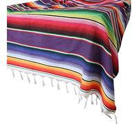 Xplanet 84 X 59 Inch Mexican Serape Blanket Bay Window Blanket, Mexican Tablecloth Serape Tatami Blanket Bed Blanket Table Cover Tapestry Blanket Picnic Mat for Mexican Party Wedding Decorations