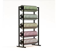 XPLKQXE 3/5 Tier 3D Printer Filament Storage Rack With Wheels, Heavy Duty Spool Holder Organizer, Rolling Filament Storage Shelf, Printing Studio Office Workshop(Black- 27.5x15.7x51in,4pcs)