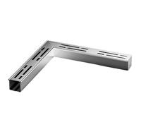 XPLKQXE Concrete Trench Drainage Kits, Stainless Narrow Linear Strainer Gutter, L Shape Water Drainage Channel for Patio Garden Deck Bathroom(25x3.5x3cm/10pcs)