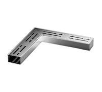 XPLKQXE Concrete Trench Drainage Kits, Stainless Narrow Linear Strainer Gutter, L Shape Water Drainage Channel for Patio Garden Deck Bathroom(25x5x3cm/1pcs)