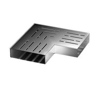 XPLKQXE Concrete Trench Drainage Kits, Stainless Narrow Linear Strainer Gutter, L Shape Water Drainage Channel for Patio Garden Deck Bathroom(25x15x4cm/10pcs)