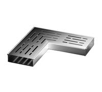 XPLKQXE Concrete Trench Drainage Kits, Stainless Narrow Linear Strainer Gutter, L Shape Water Drainage Channel for Patio Garden Deck Bathroom(25x10x3cm/3pcs)