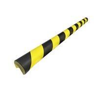 XPLKQXE Edges Protector Corner Guard, High Visibility Yellow/Black Stripes, Heavy Duty Foam Padding Self-Adhesive, 100cm Safety Bumper, Garage Wall Stairs Door Frames(Black+Yellow-100x4x2.5cm,5pcs)