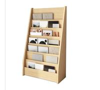 XPLKQXE Magazine Display Bookshelf Information，Floor-Standing Newspaper Bookcases， Color Leaflet Book Shelves For Bank, Exhibition Hall, Office, Conference Room(Beige)