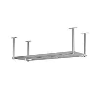 XPLKQXE Stainless Steel Ceiling Shelf, Hanging Industrial Ceiling Mount Storage Rack, Kitchen Wall Mounted Plant Stand/Wall Decor For Bar Cafe Kitchen(Silver-1lay,150x40x120cm)