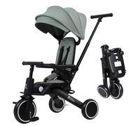 Xplor Kids Trike Foldable Compact Portable Tricycle Toddler With Parent Handles 8 in 1 Design Ages 10m - 5y | For Your Little One | (Xplor, Green)