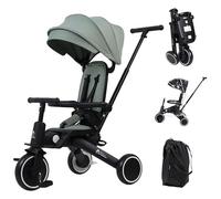 Xplor Kids Trike Foldable Compact Portable Tricycle Toddler With Parent Handles 8 in 1 Design Ages 10m - 5y | For Your Little One | (Xplor Plus, Green)
