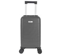 XPLR RYANAIR-WIZZAir-TUI-Jet2 Approved Underseat ABS Cabin Suitcase - Lightweight 2KG Removable-Wheel Luggage with 3-Step Telescopic Handle, Lockable Zippers & Fully Lined Interior - Grey