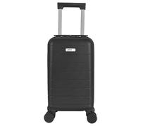 XPLR RYANAIR-WIZZAir-TUI-Jet2 Approved Underseat ABS Cabin Suitcase - Lightweight 2KG Removable-Wheel Luggage with 3-Step Telescopic Handle, Lockable Zippers & Fully Lined Interior - Black