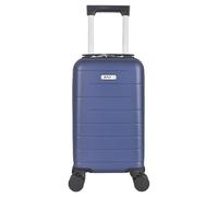 XPLR RYANAIR-WIZZAir-TUI-Jet2 Approved Underseat ABS Cabin Suitcase - Lightweight 2KG Removable-Wheel Luggage with 3-Step Telescopic Handle, Lockable Zippers & Fully Lined Interior - Blue