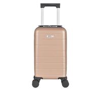 XPLR RYANAIR-WIZZAir-TUI-Jet2 Approved Underseat ABS Cabin Suitcase - Lightweight 2KG Removable-Wheel Luggage with 3-Step Telescopic Handle, Lockable Zippers & Fully Lined Interior- Champagne