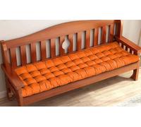 Xpnit 8cm Bench Cushion 2/3 Seater Garden Bench Cushions Pad,80/100/120cm Cotton Long Bench Cushion Pad for Home Chaise Swing Patio Sofa (120x50cm,Orange)